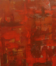 Oil painting, red,maroon, grey, modern, art, abstract, decorative, Richard Nielsen,