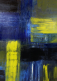 Oil painting, blue, green,water,swamp modern, art, abstract, decorative, Richard Nielsen, original,