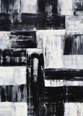 Oil painting, black, white, modern, art, abstract, decorative, Richard Nielsen, original,