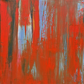 Oil painting, red, blue, brown, modern, art, abstract, decorative, Richard Nielsen, original,sienna