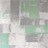 Oil painting, white, grey, modern, art, abstract, decorative, Richard Nielsen, original,mint, green,